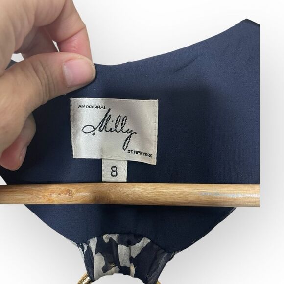 Milly New York Silk Printed Mini Dress Size 8 - Picture 3 of 4